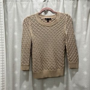 Banana Republic XS taupe sweater, crocheted look